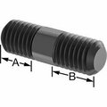 Bsc Preferred Black-Oxide Steel Threaded on Both Ends Stud 5/8-11 Thread Size 2 Long 90281A804